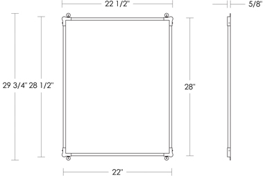 Rectangular Mirror with Corners
